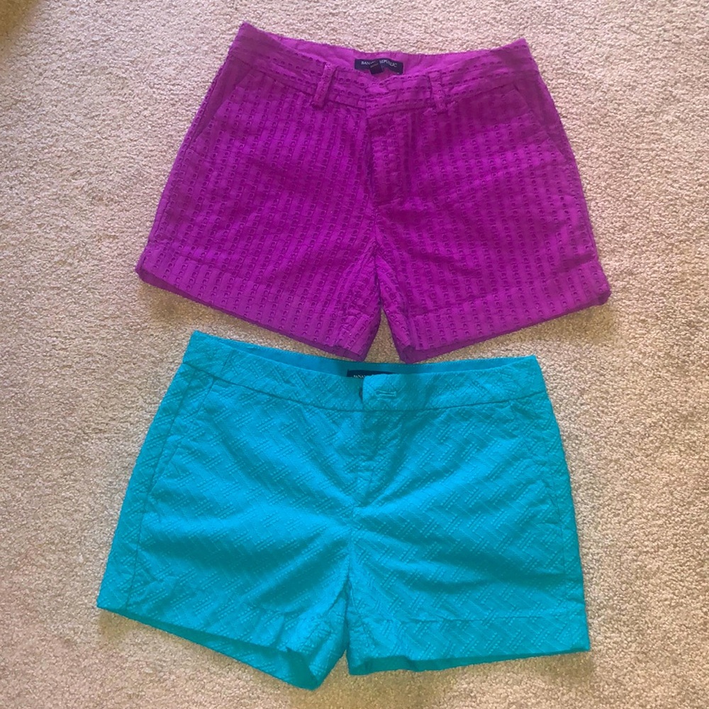 2 pairs of Banana Republic shorts size 0